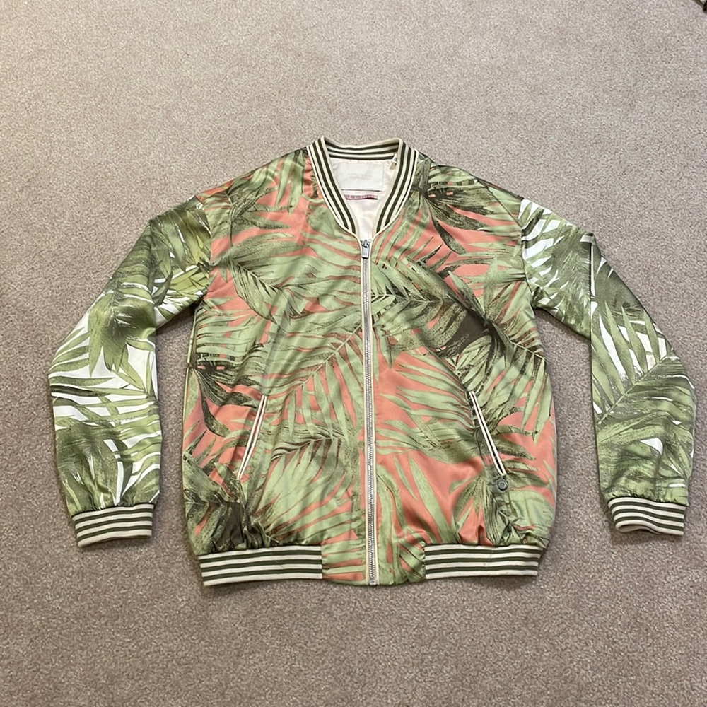 Worn Once! Scotch and Soda Palm Sateen Bomber size 1